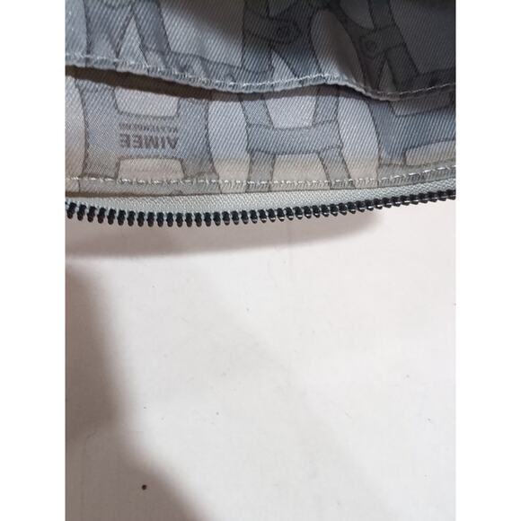 Aimee Kestenberg Gala Double Zip Violet Brushed Metallic Genuine Leather Clutch - Picture 11 of 16